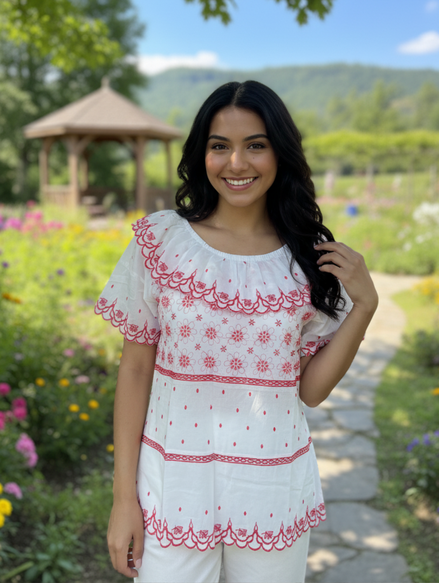 Blusa 'Boho' Bordada Artesanal