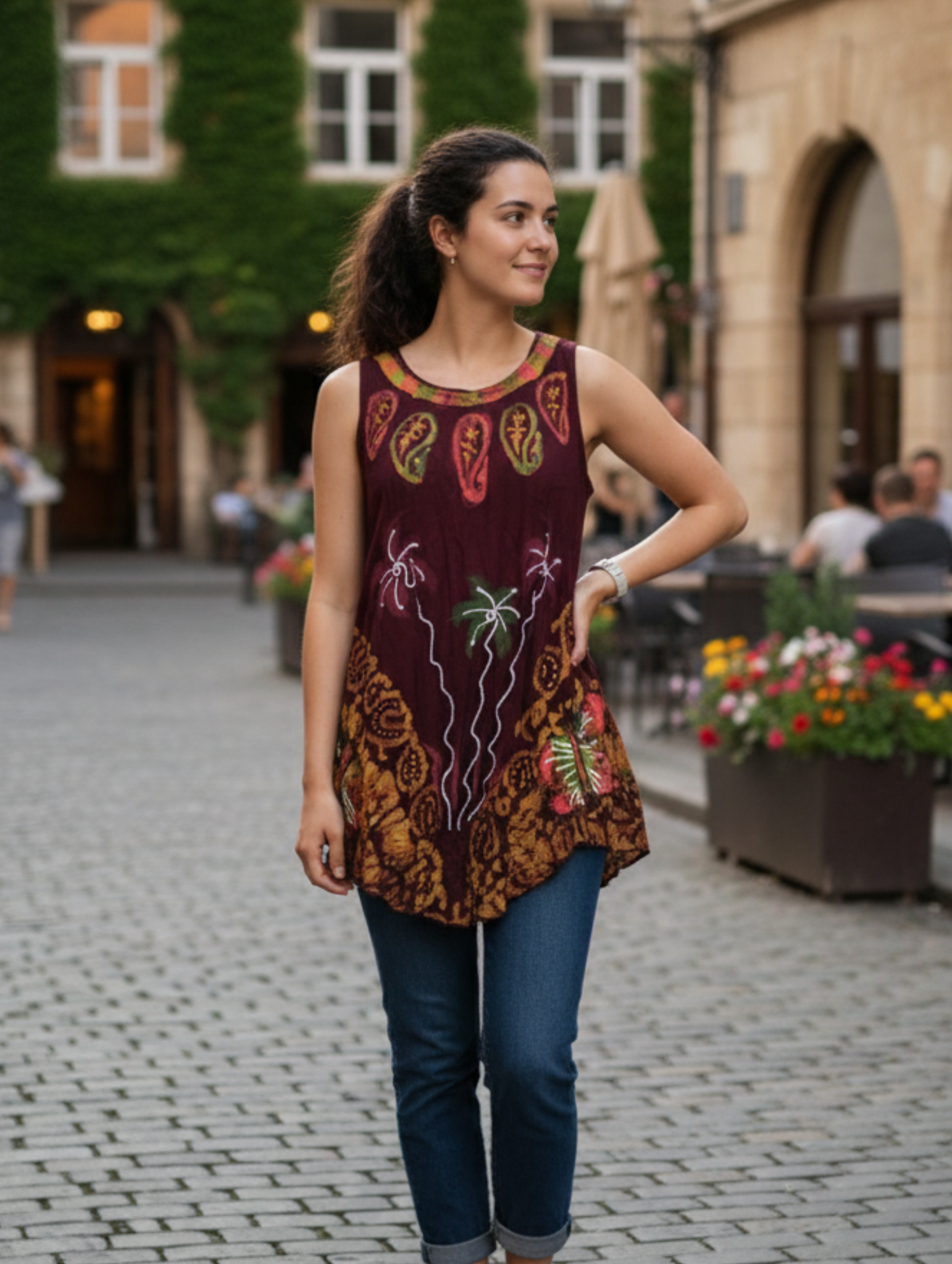 Blusa Estampada con Diseño Bohemio / Hippie Chic