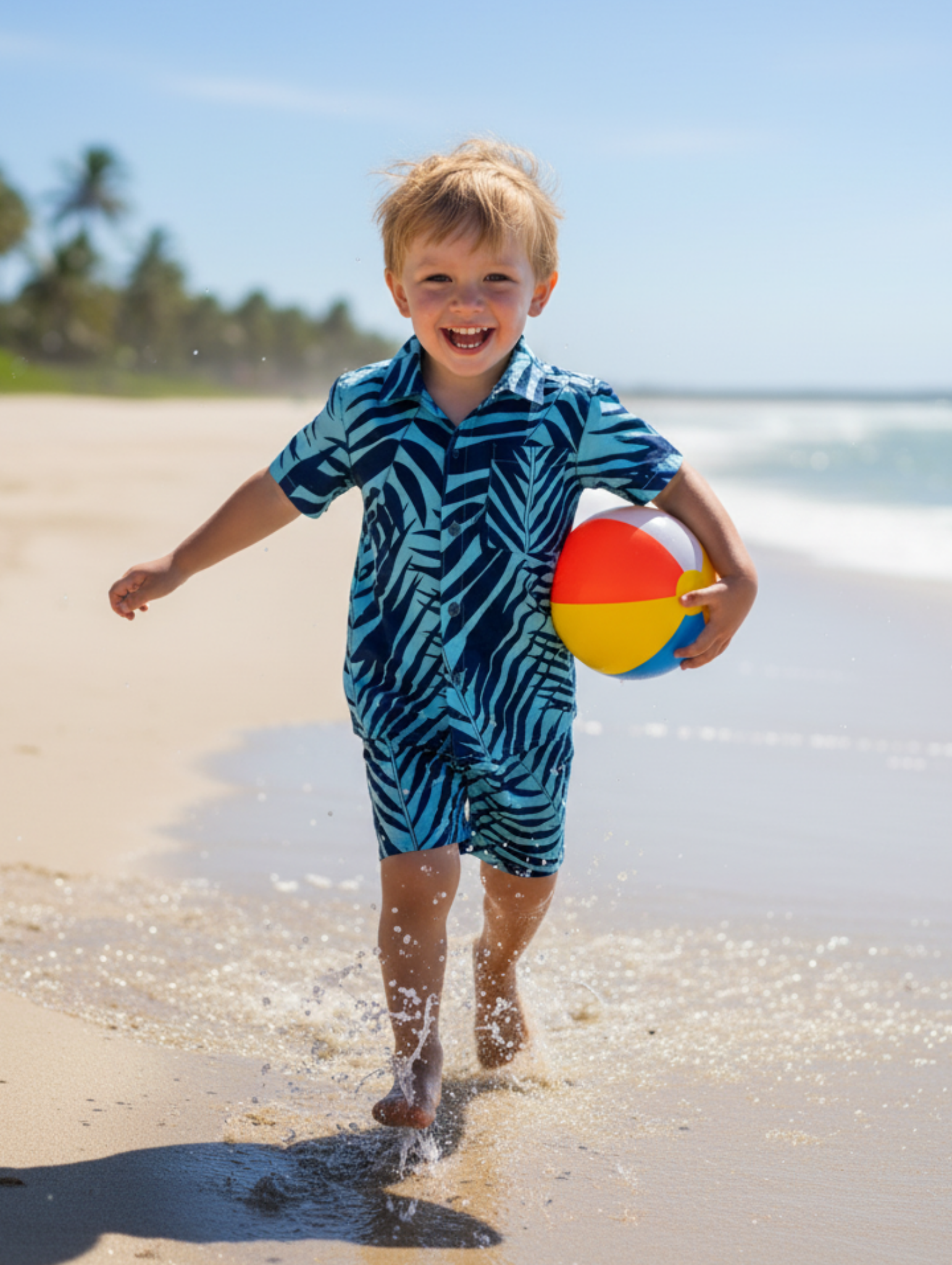 Conjunto Hawaiano de Niño: Palmera Paquete de 5 pcz