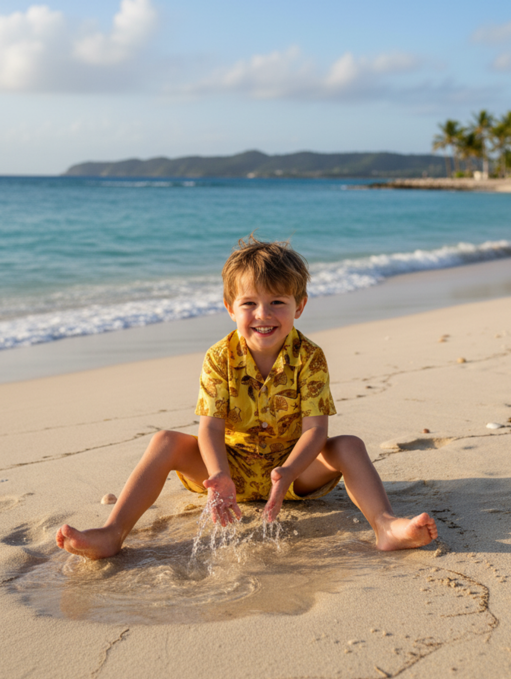 Conjunto Hawaiano de Niño: Tortuga Paquete de 5 pcz