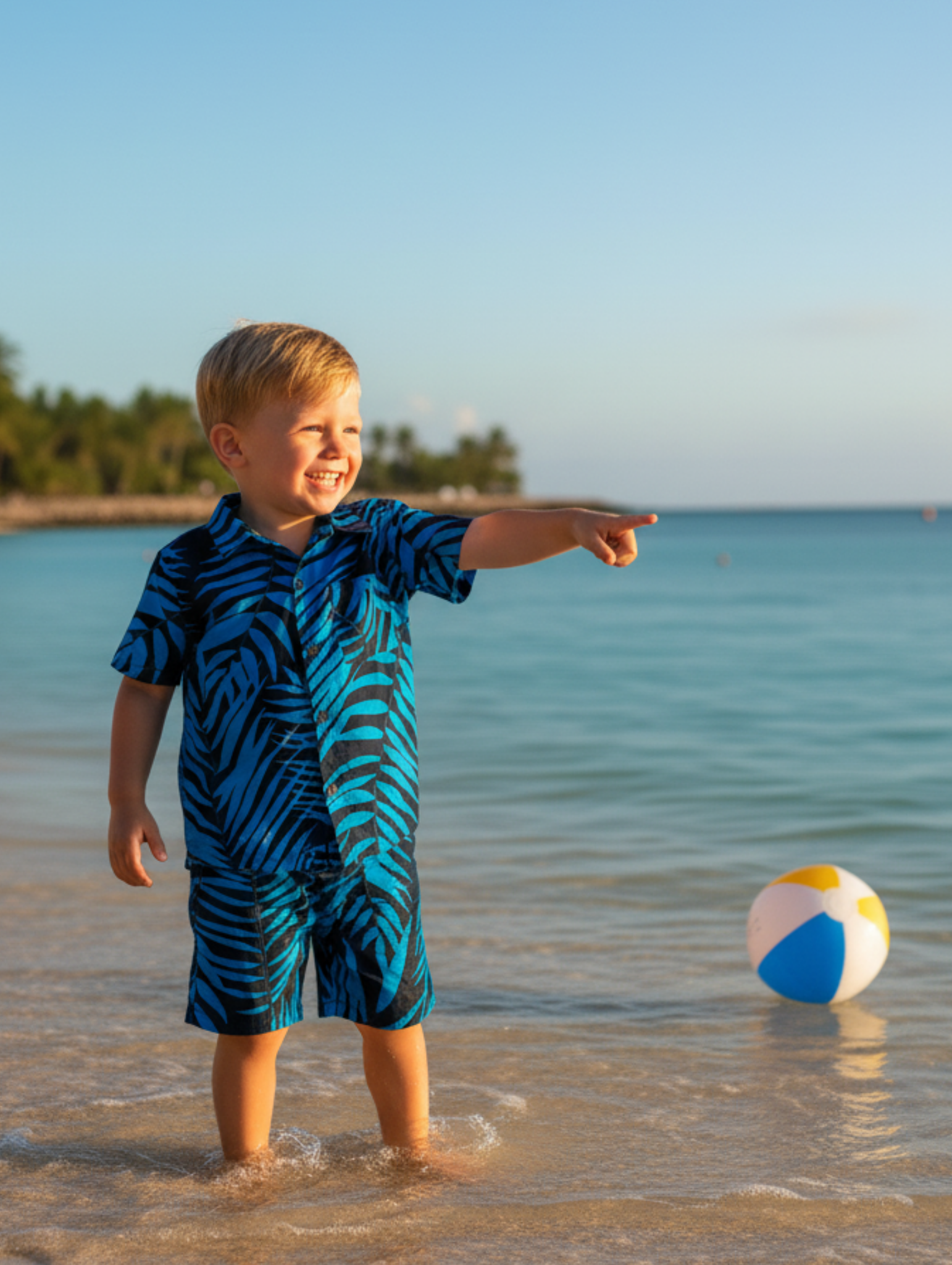 Conjunto Hawaiano de Niño: Palmera Paquete de 5 pcz