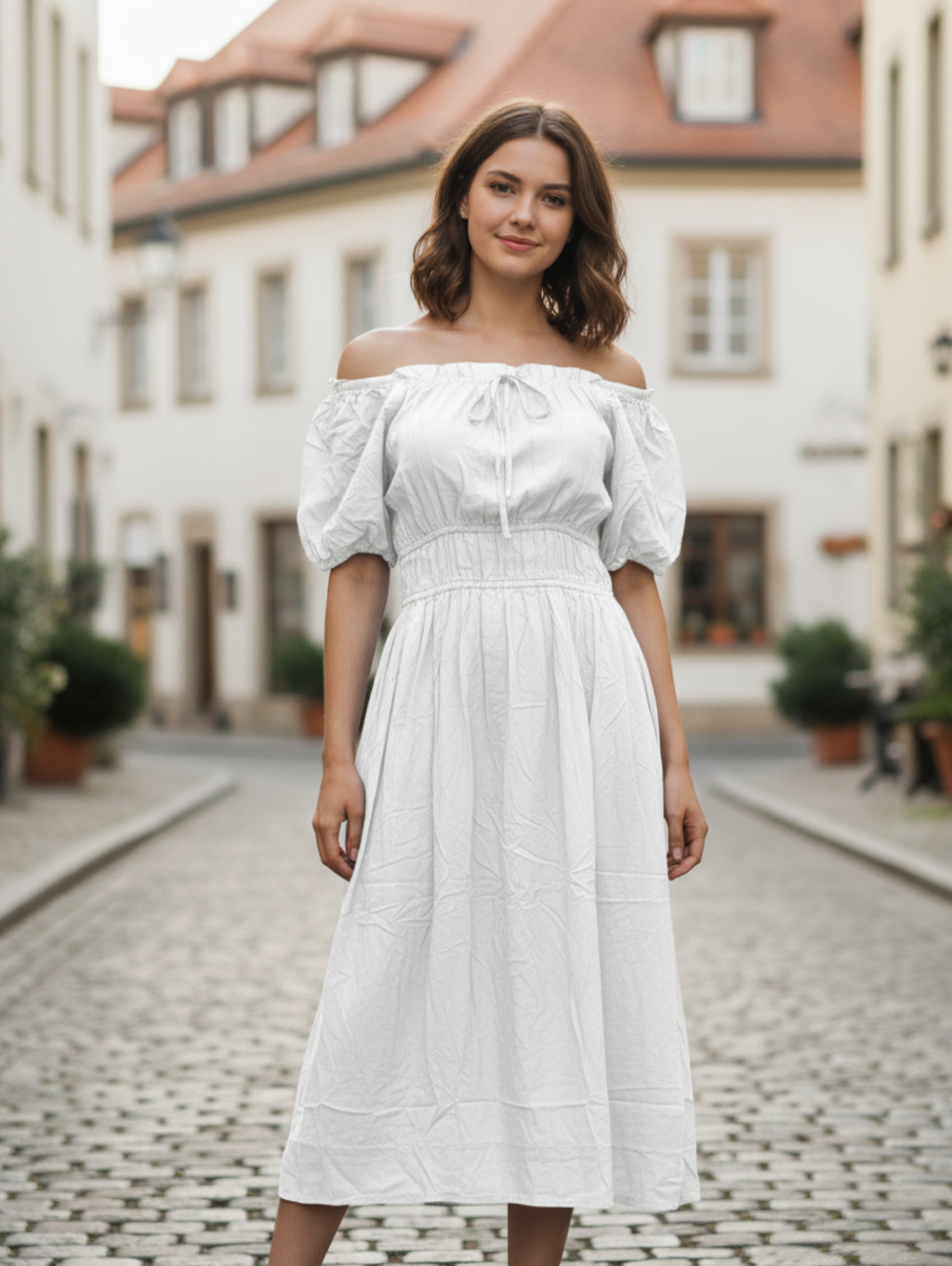 Vestido Largo de Algodón