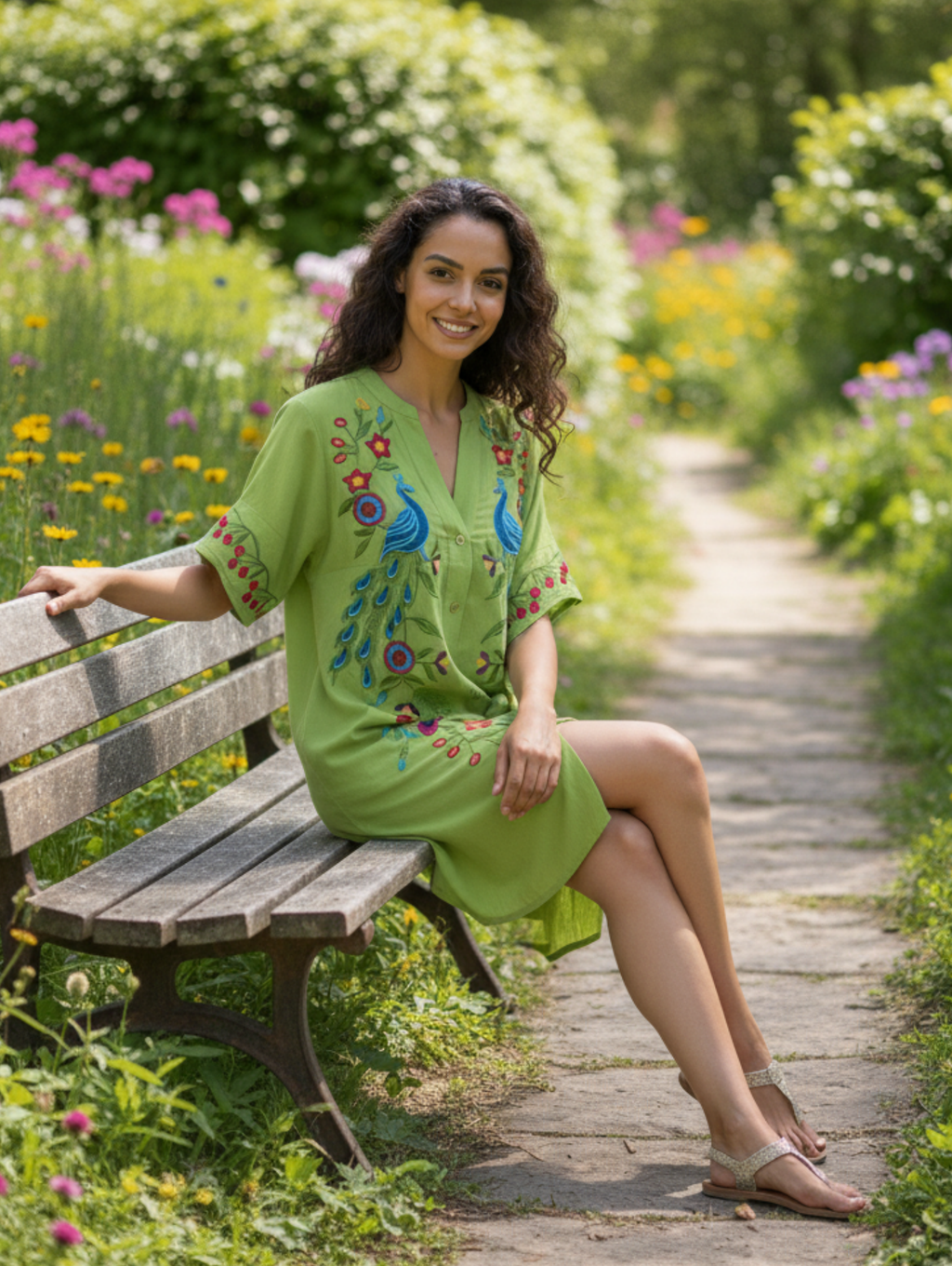 Blusa Bordado de Floral y Pavo paquete de 12 PCs