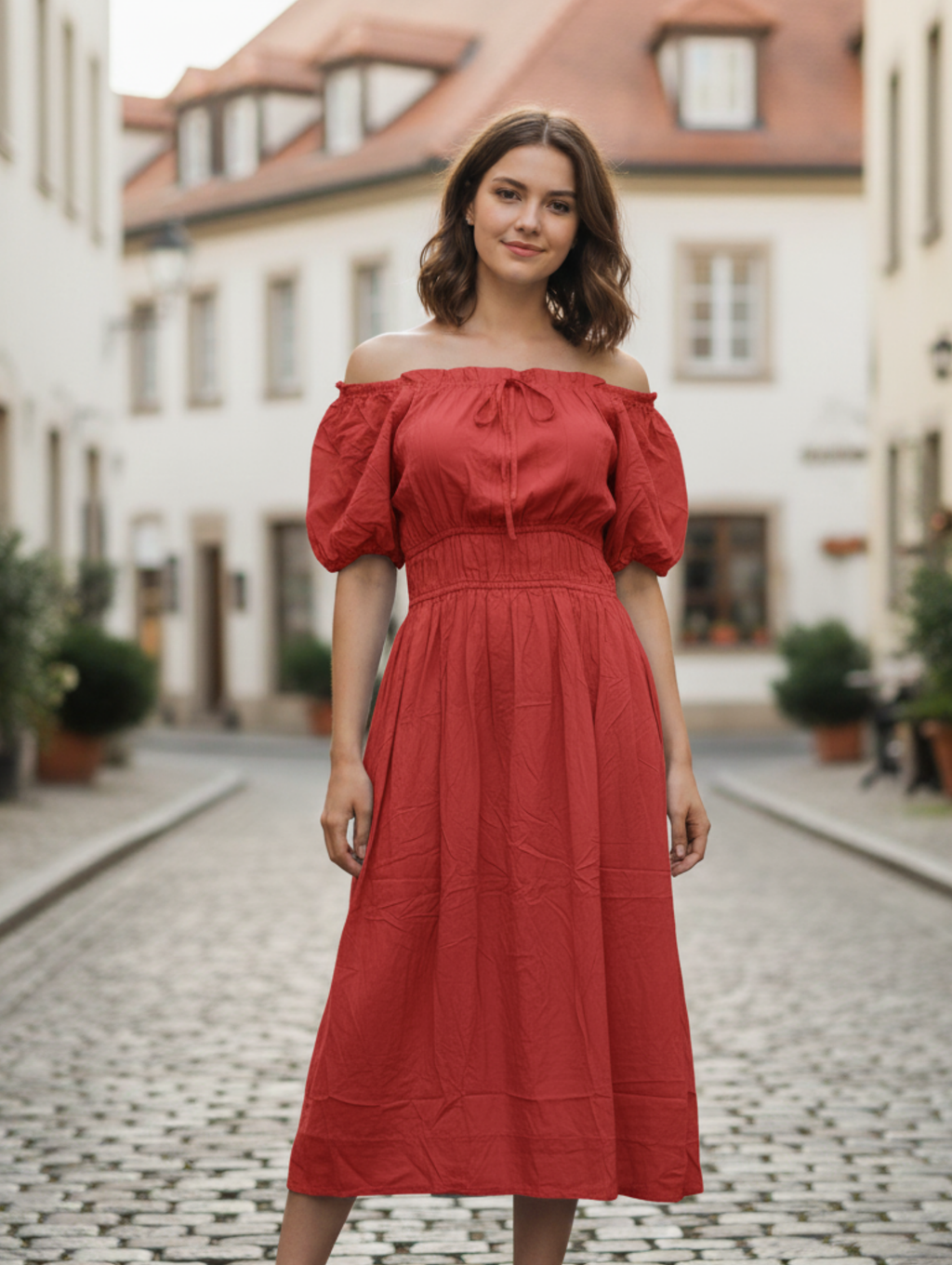 Vestido Largo de Algodón