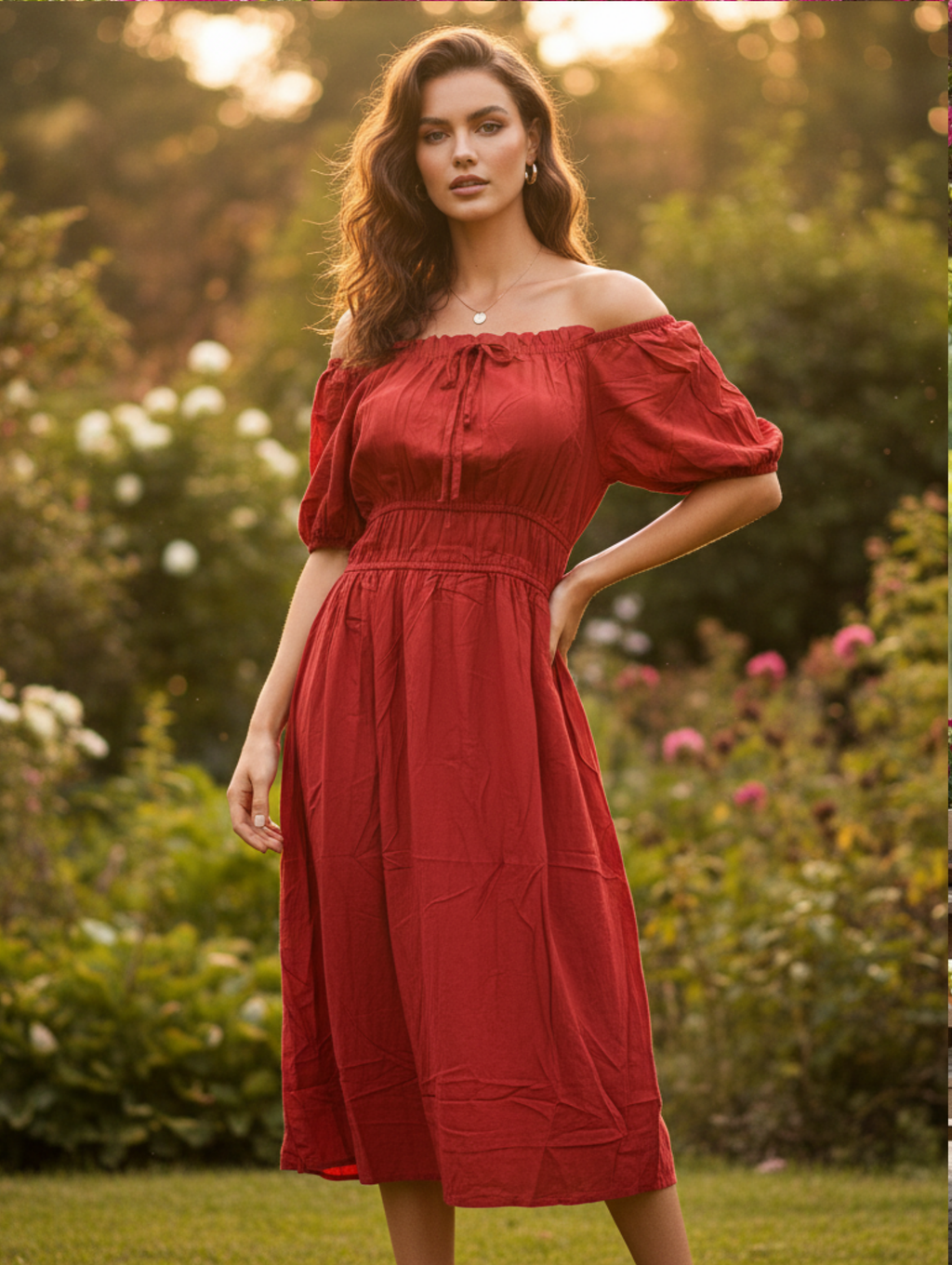 Vestido Largo de Algodón