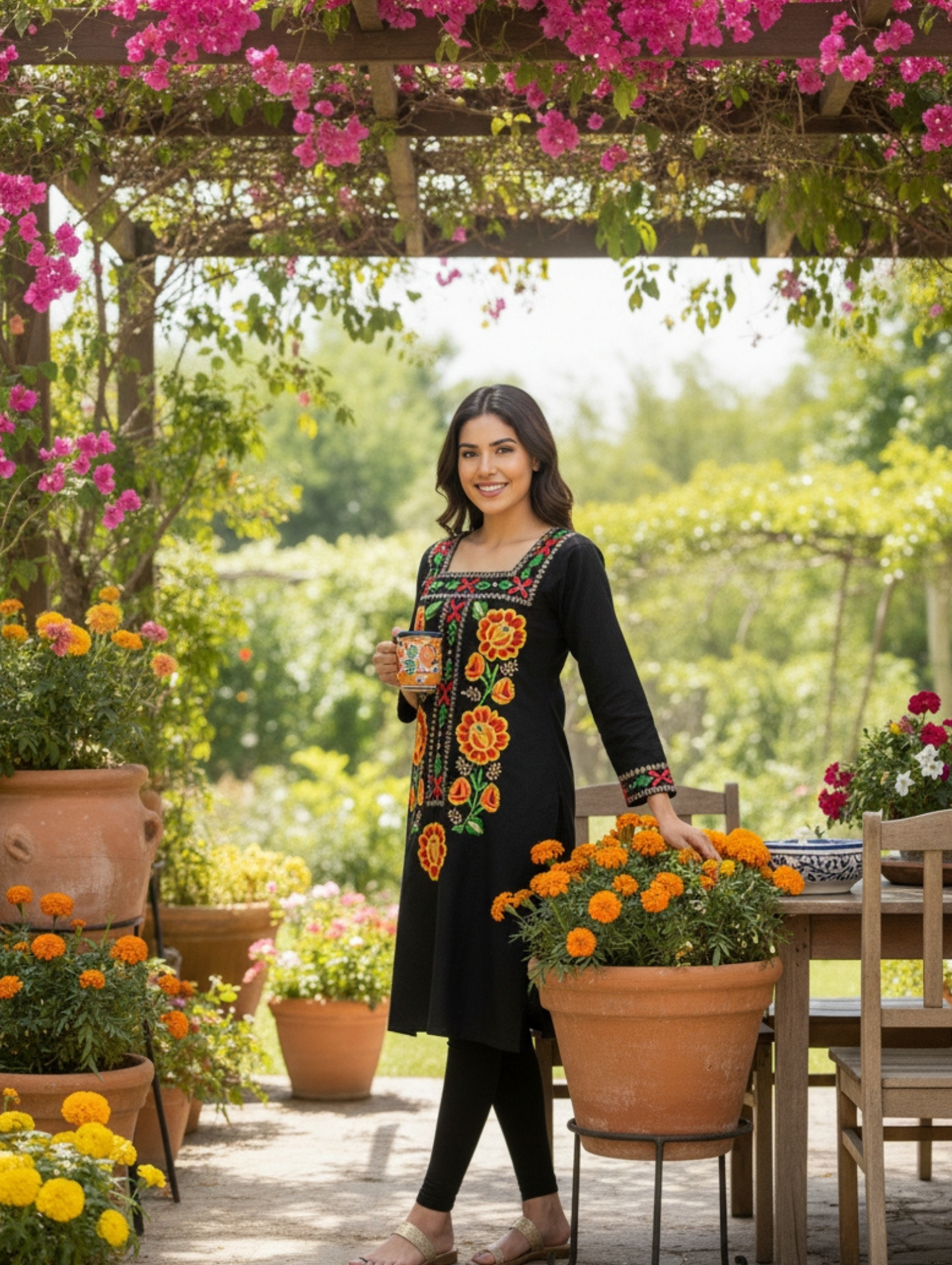 Vestido Bordada con Inspiración Mexicana