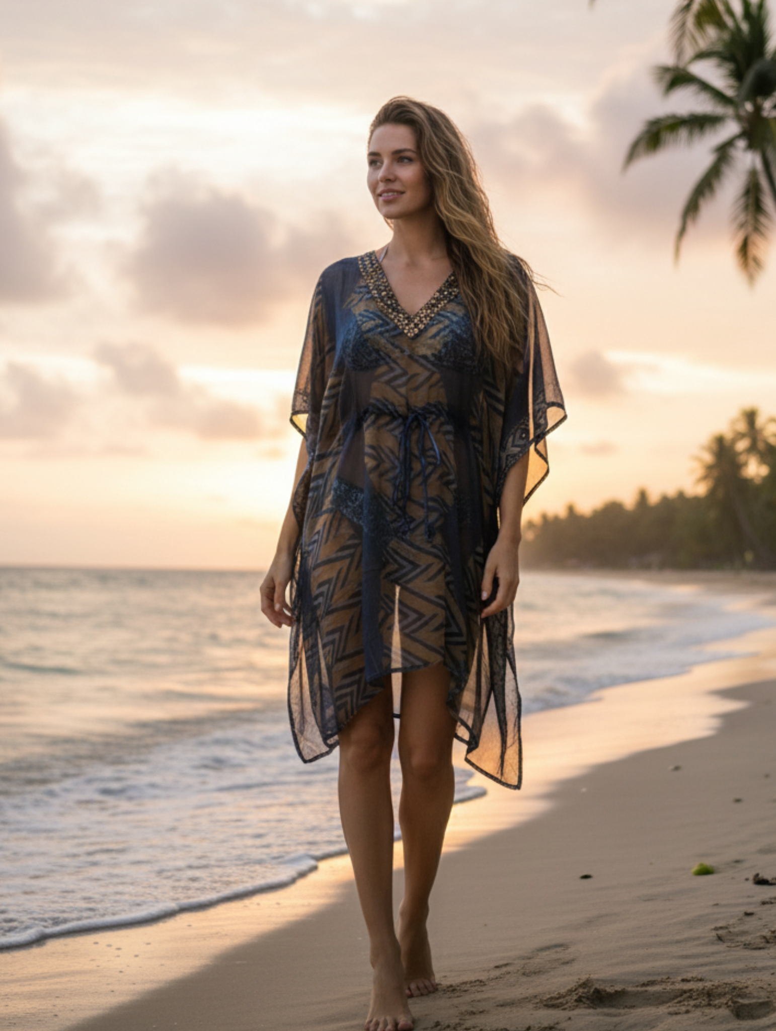 Caftanes de Playa Elegancia y Frescura Bajo el Sol