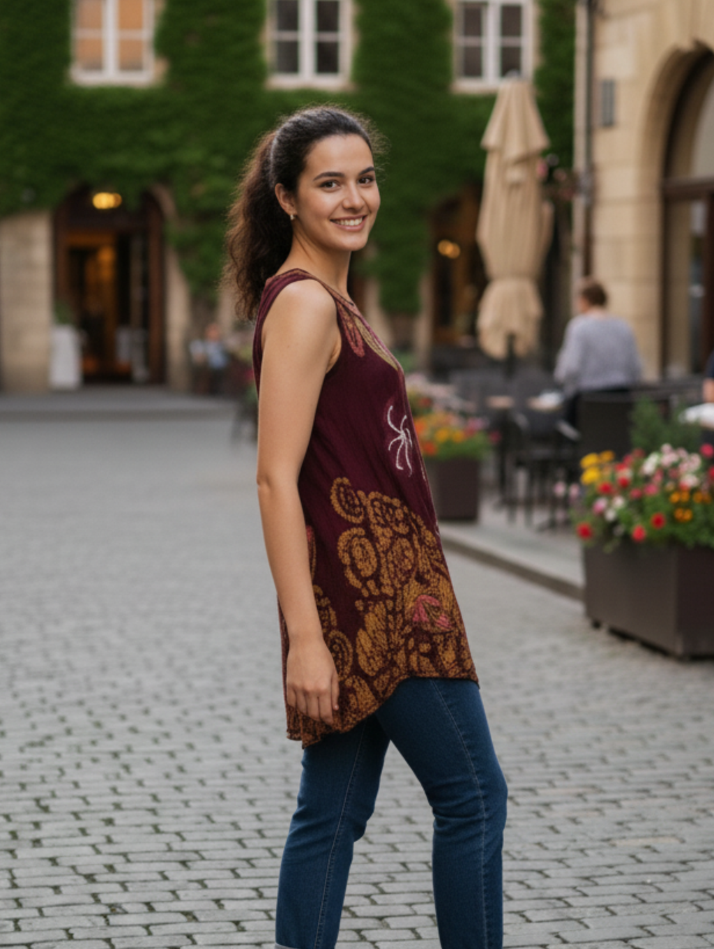 Blusa Estampada con Diseño Bohemio / Hippie Chic