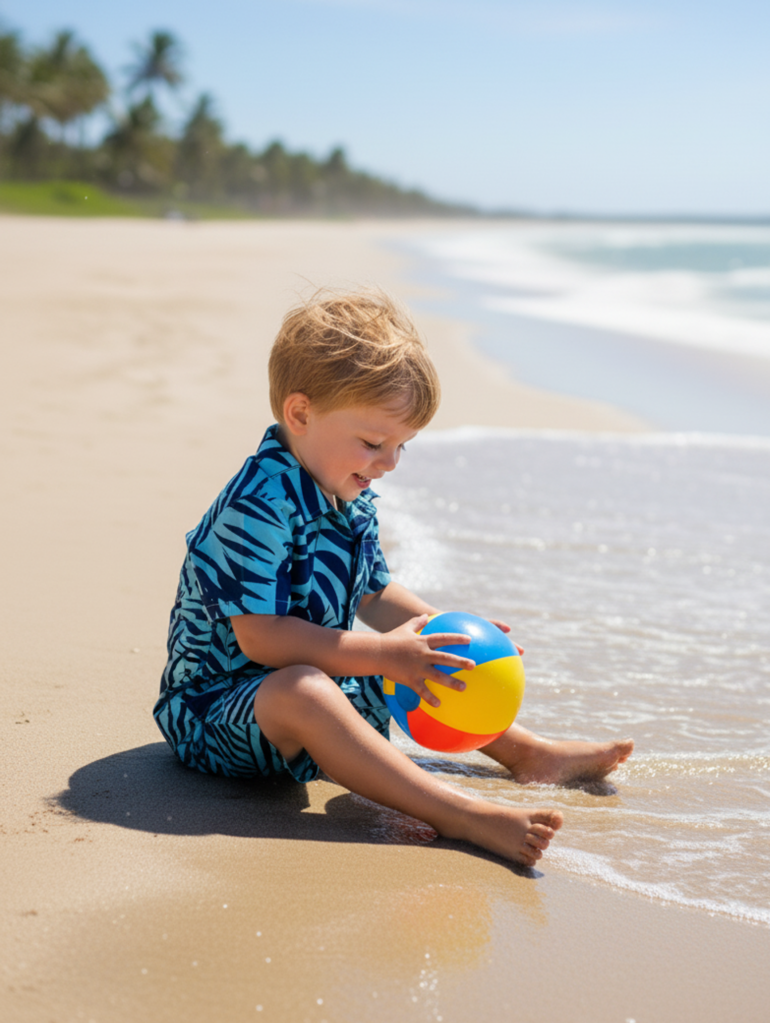 Conjunto Hawaiano de Niño: Palmera Paquete de 5 pcz