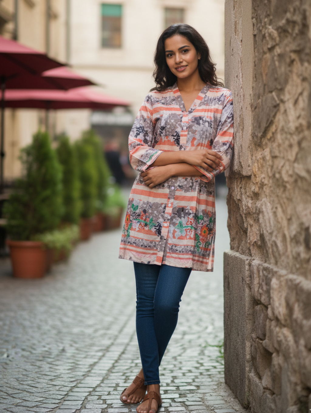 Blusa Estampada de Algodón – Estilo Bohéme y Floral