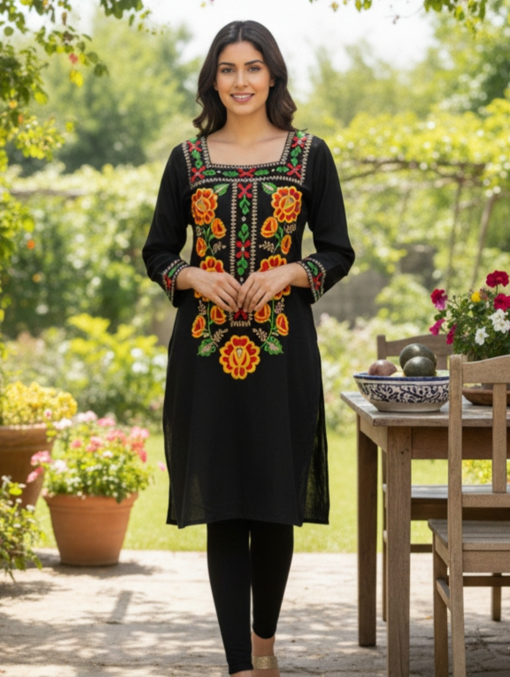 Vestido Bordada con Inspiración Mexicana