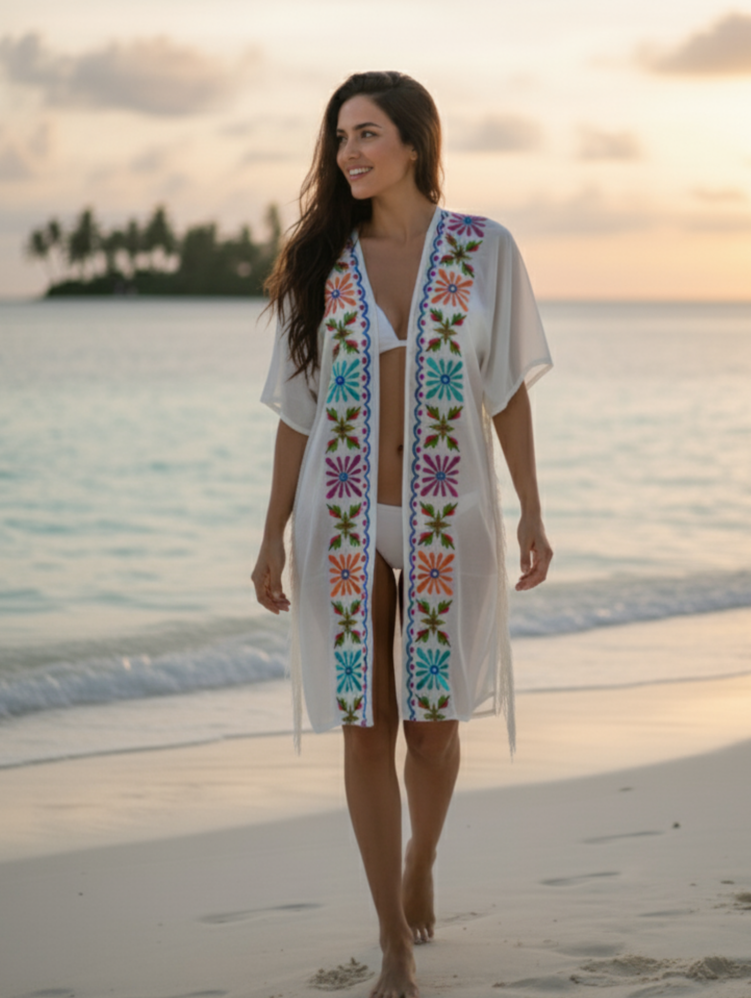 kimono Boho Floral Paquete de 6 PCs