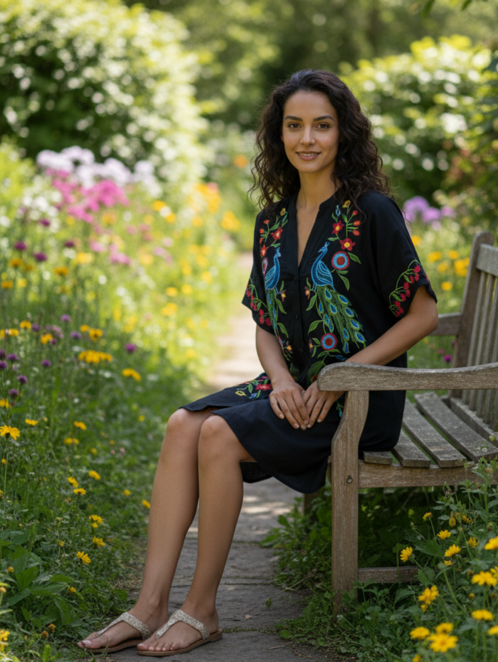 Blusa Bordado de Floral y Pavo paquete de 12 PCs