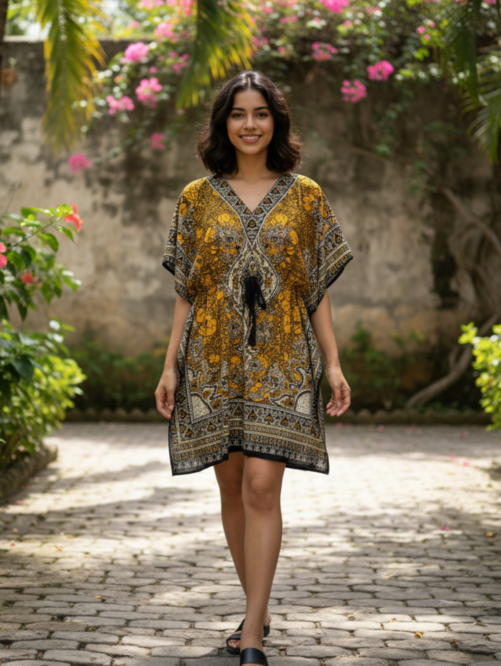 Caftán corto con Estampado Étnico paquete de 20 PCs