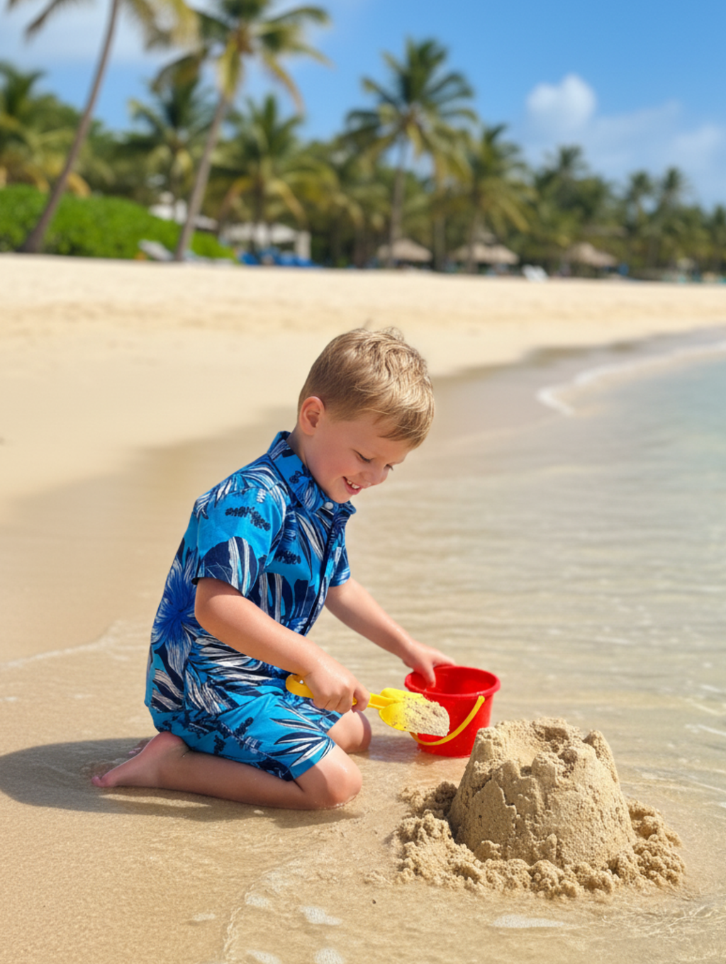 Conjunto Hawaiano de Niño: Flores Paquete de 5 pcz