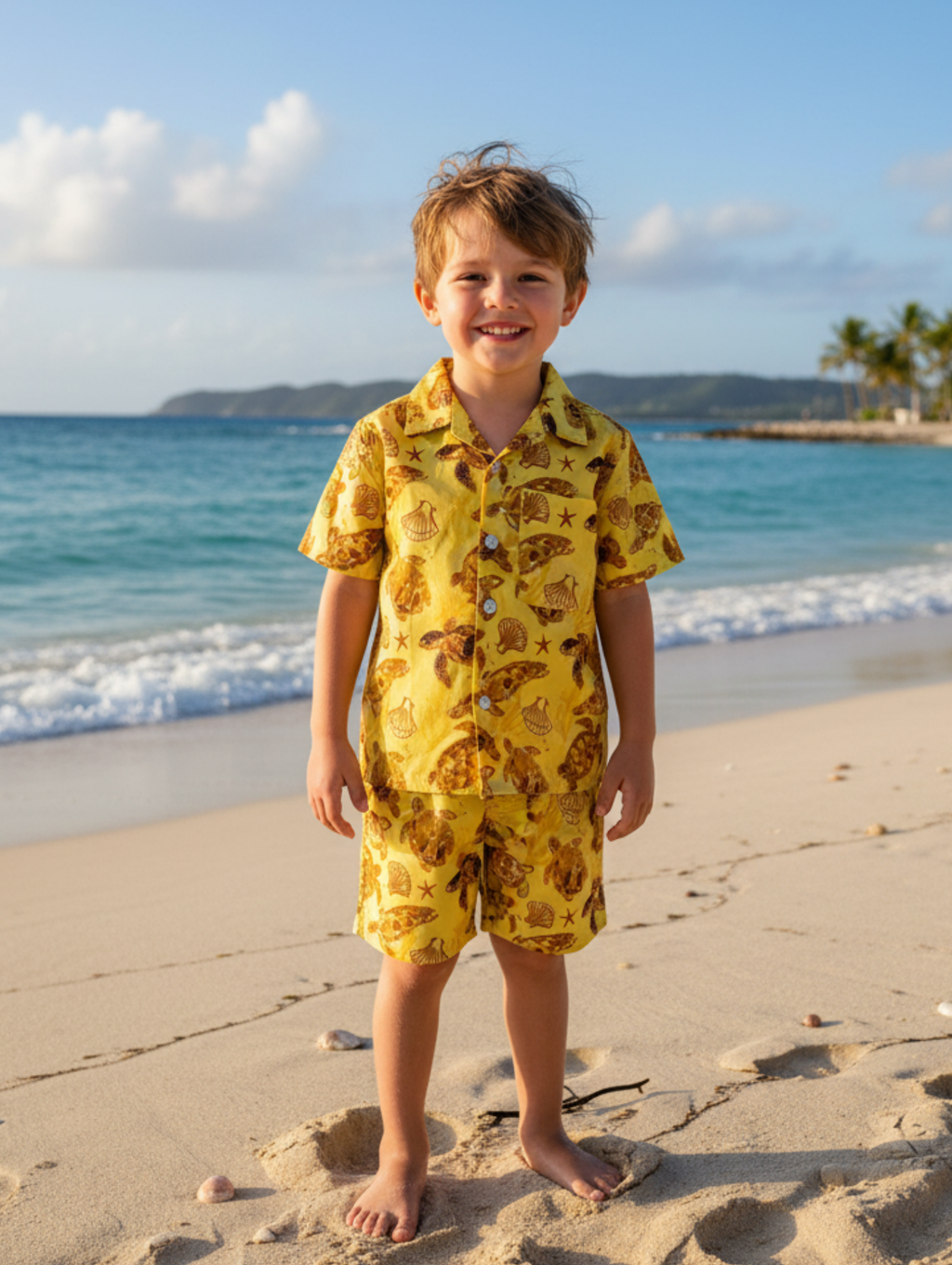 Conjunto Hawaiano de Niño: Tortuga Paquete de 5 pcz