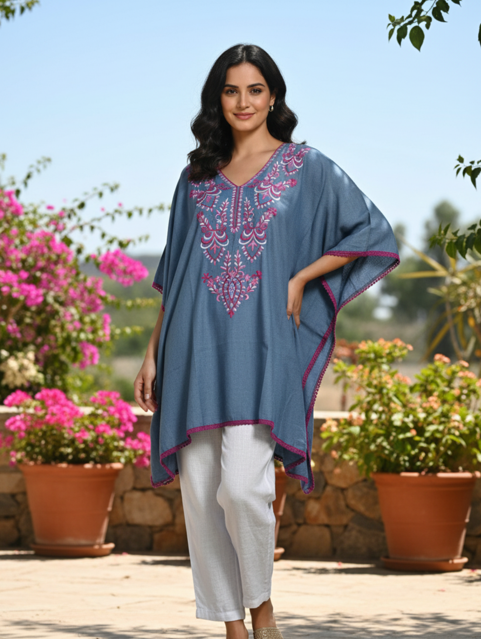 Kaftán Boho Bordado Paquete de 8 PCs