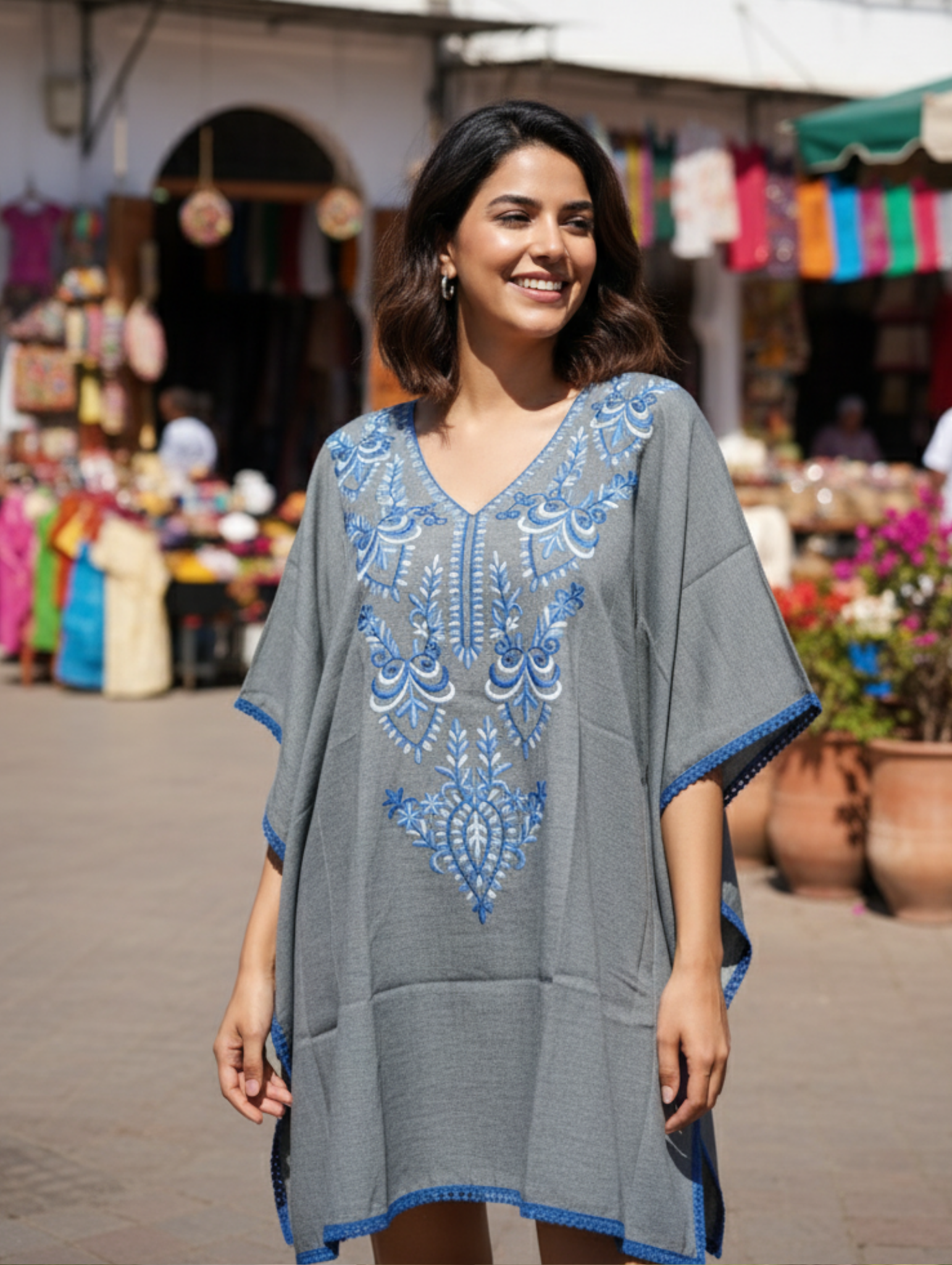 Kaftán Boho Bordado Paquete de 8 PCs