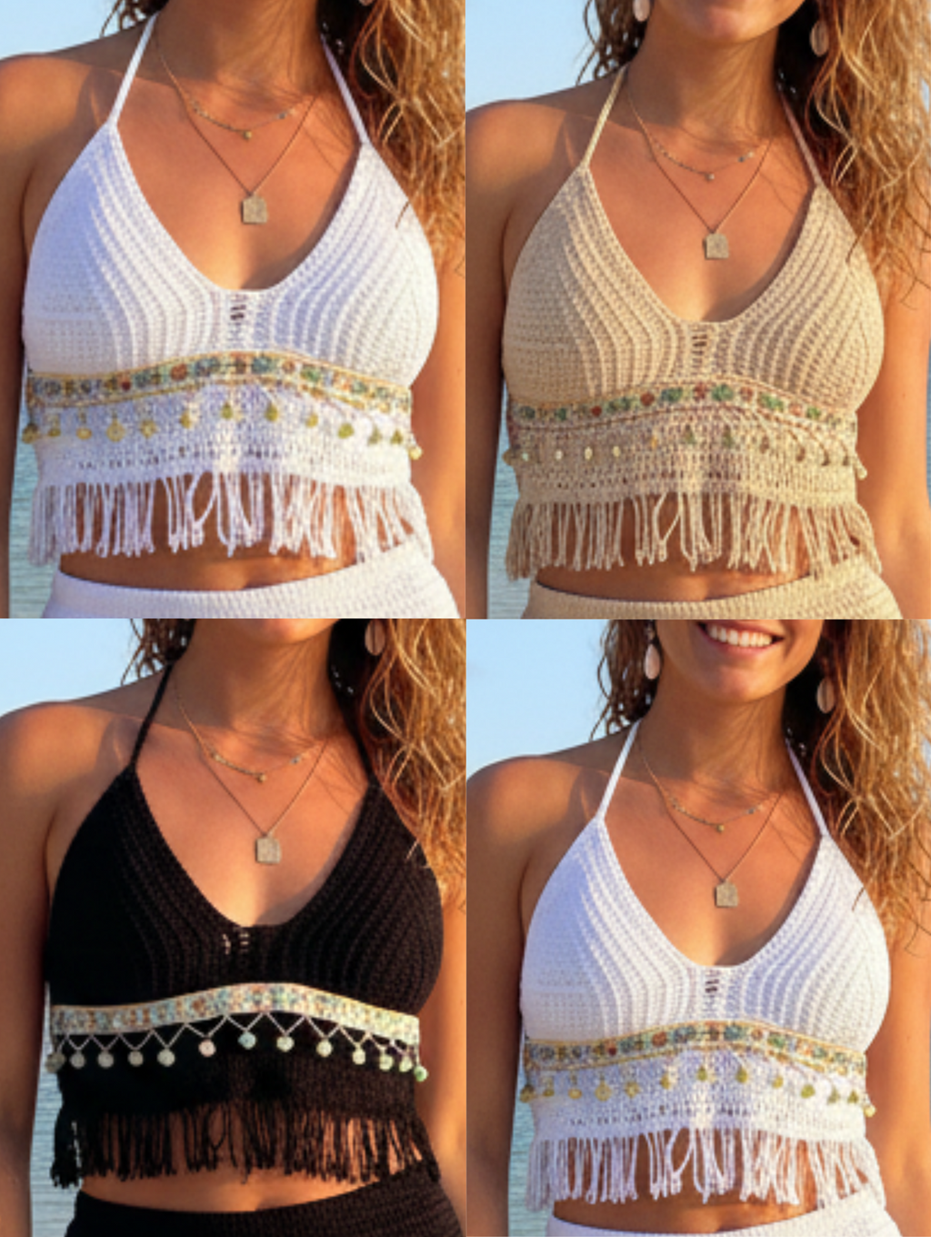 Top de Crochet de Lujo para Tus Vacaciones Paquete de 6 PCs