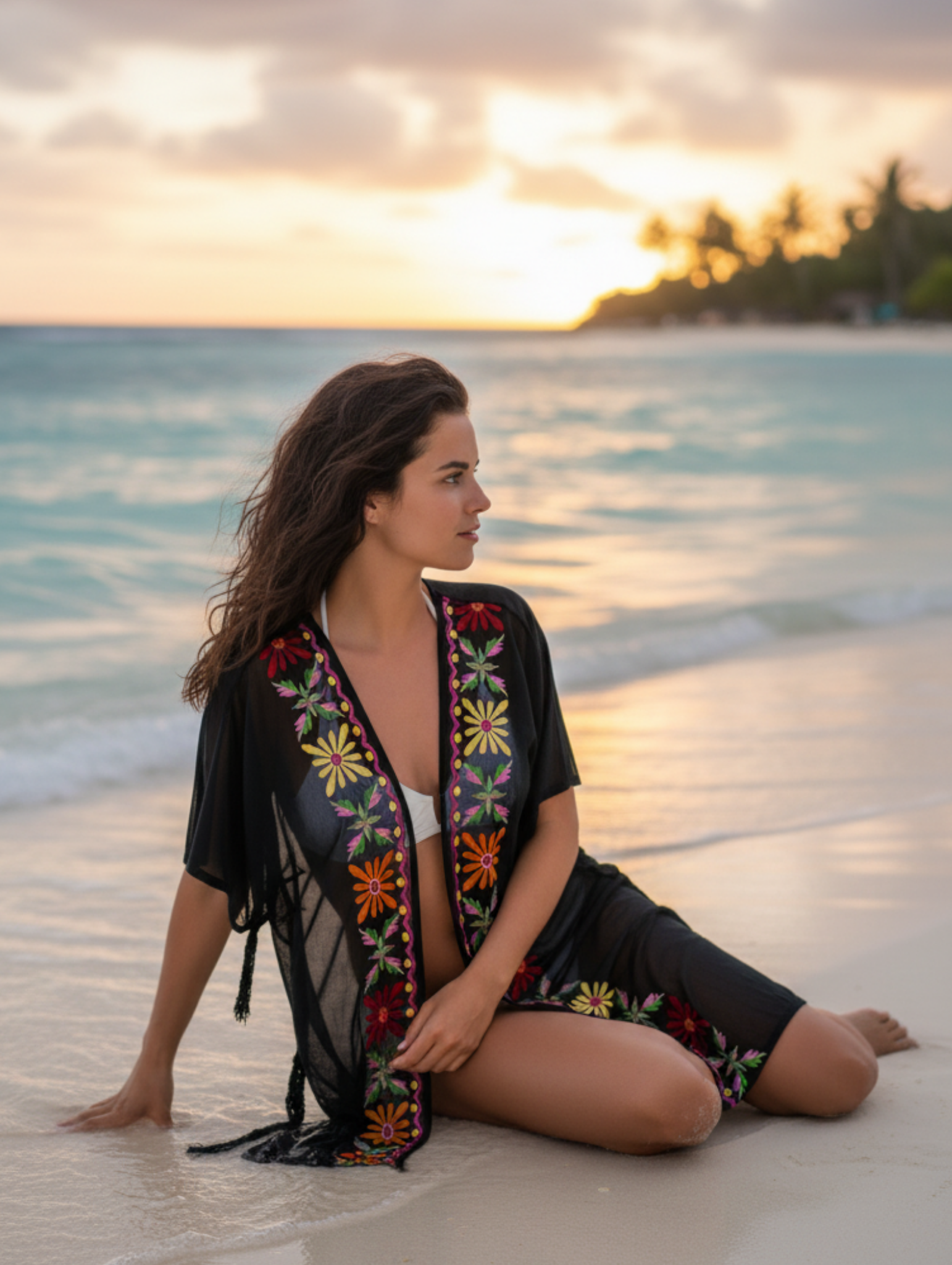 kimono Boho Floral Paquete de 6 PCs