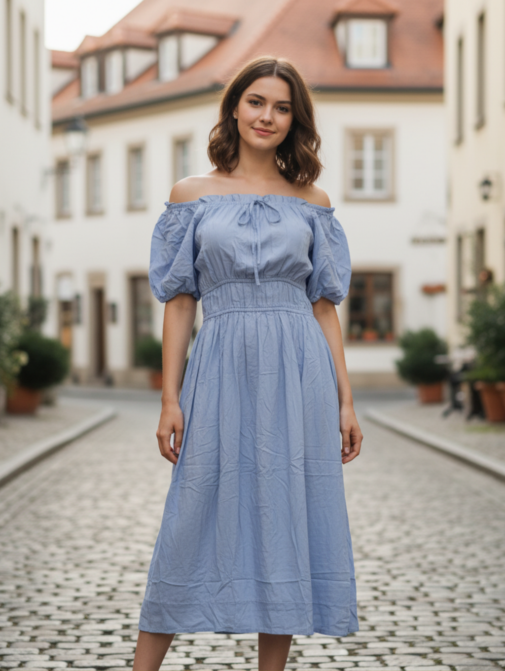 Vestido Largo de Algodón