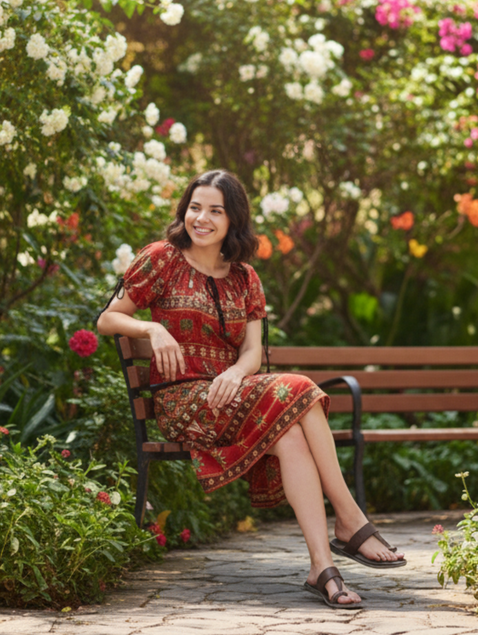 Vestido Crepe Corto Con Manga Corta