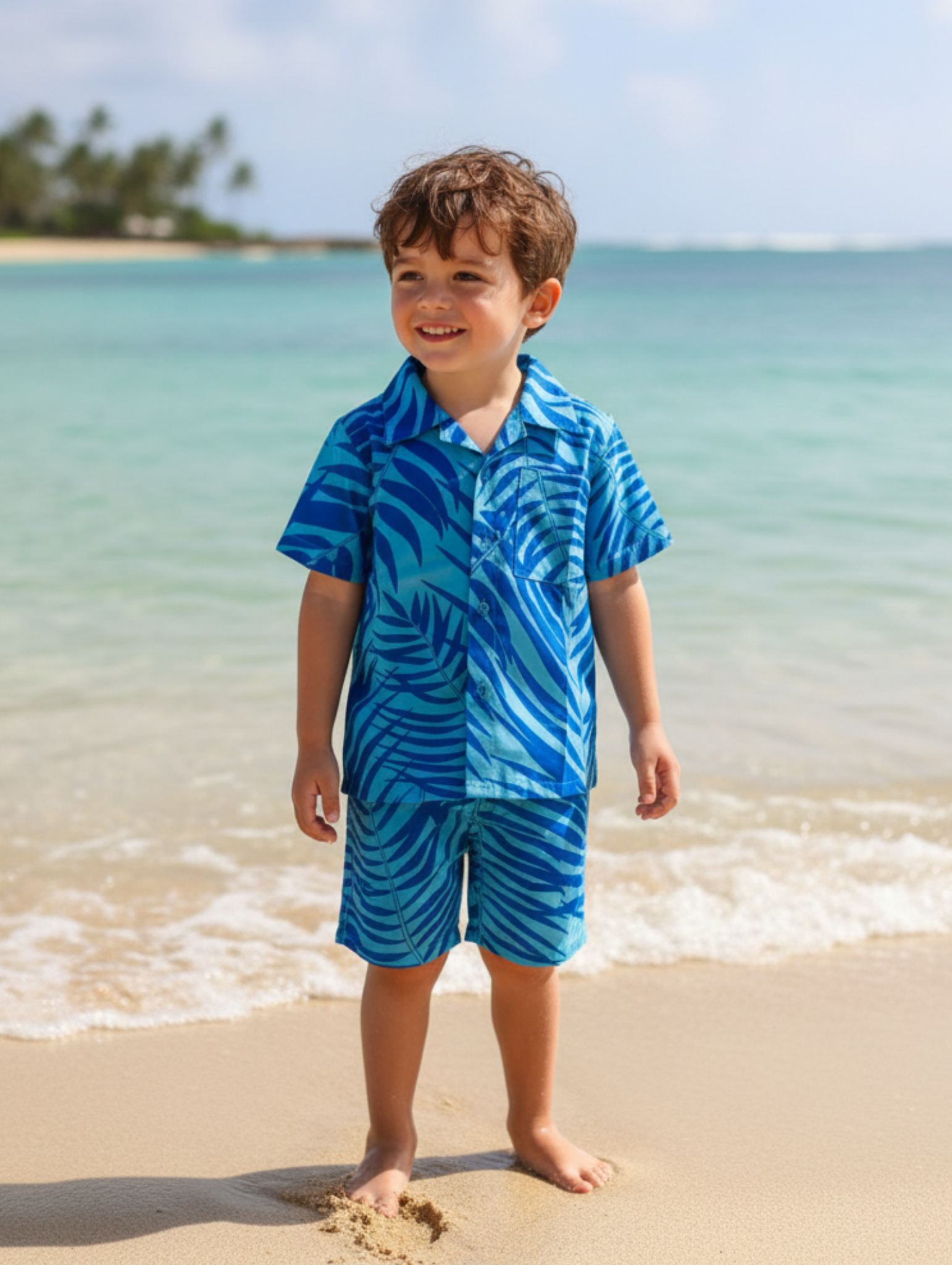 Conjunto Hawaiano de Niño: Palmera Paquete de 5 pcz