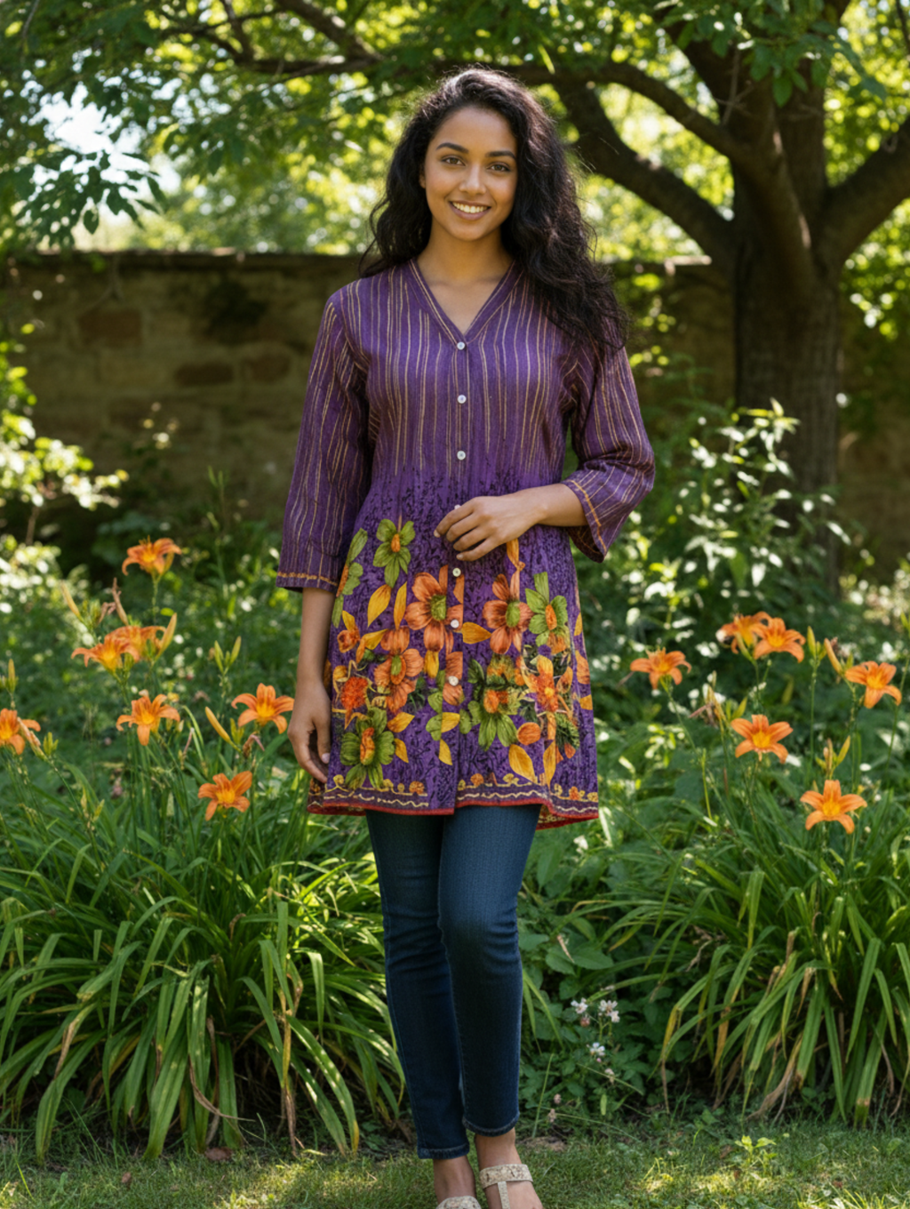 Blusa Estampada de Algodón – Estilo Bohéme y Floral