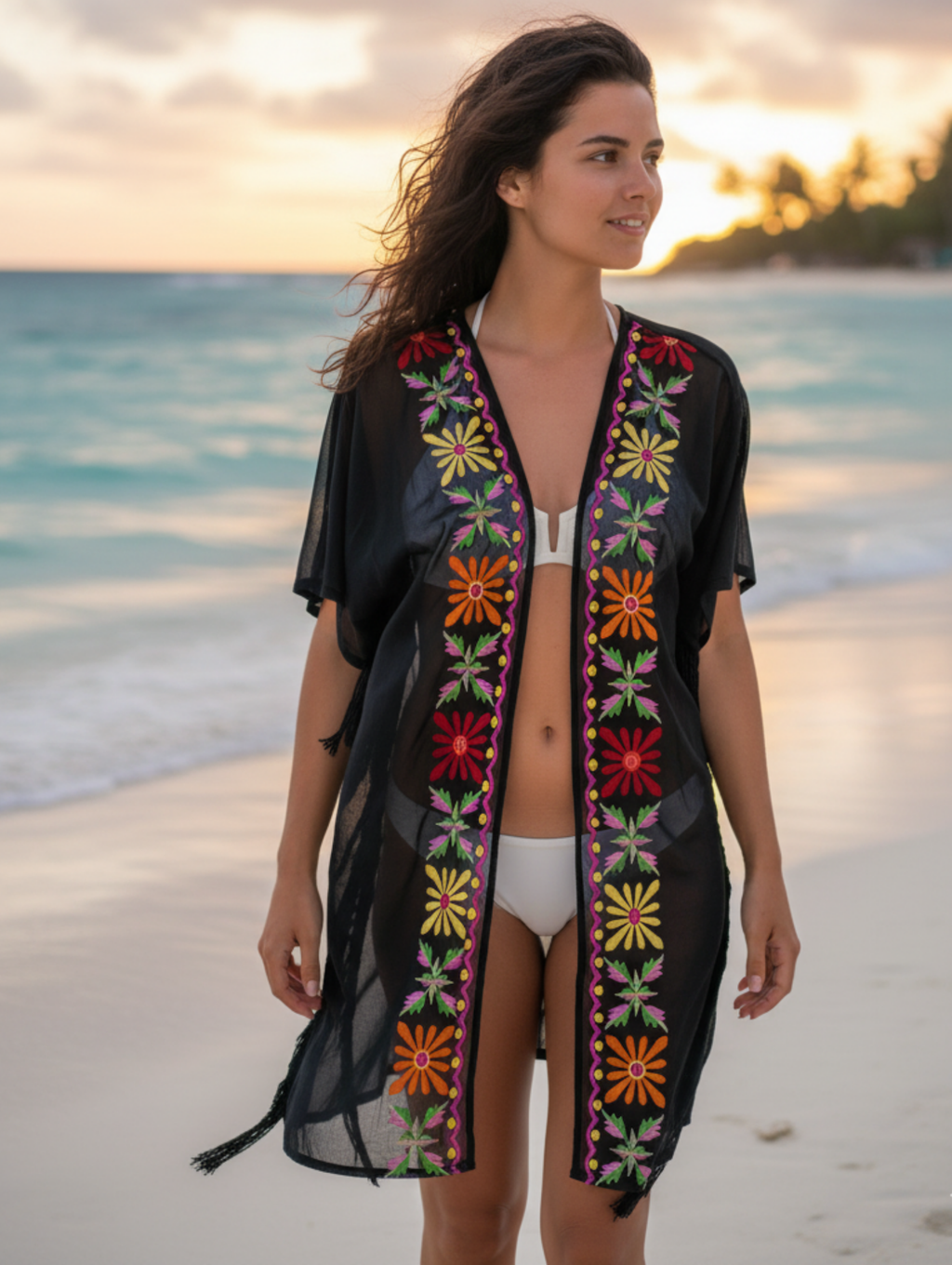 kimono Boho Floral Paquete de 6 PCs