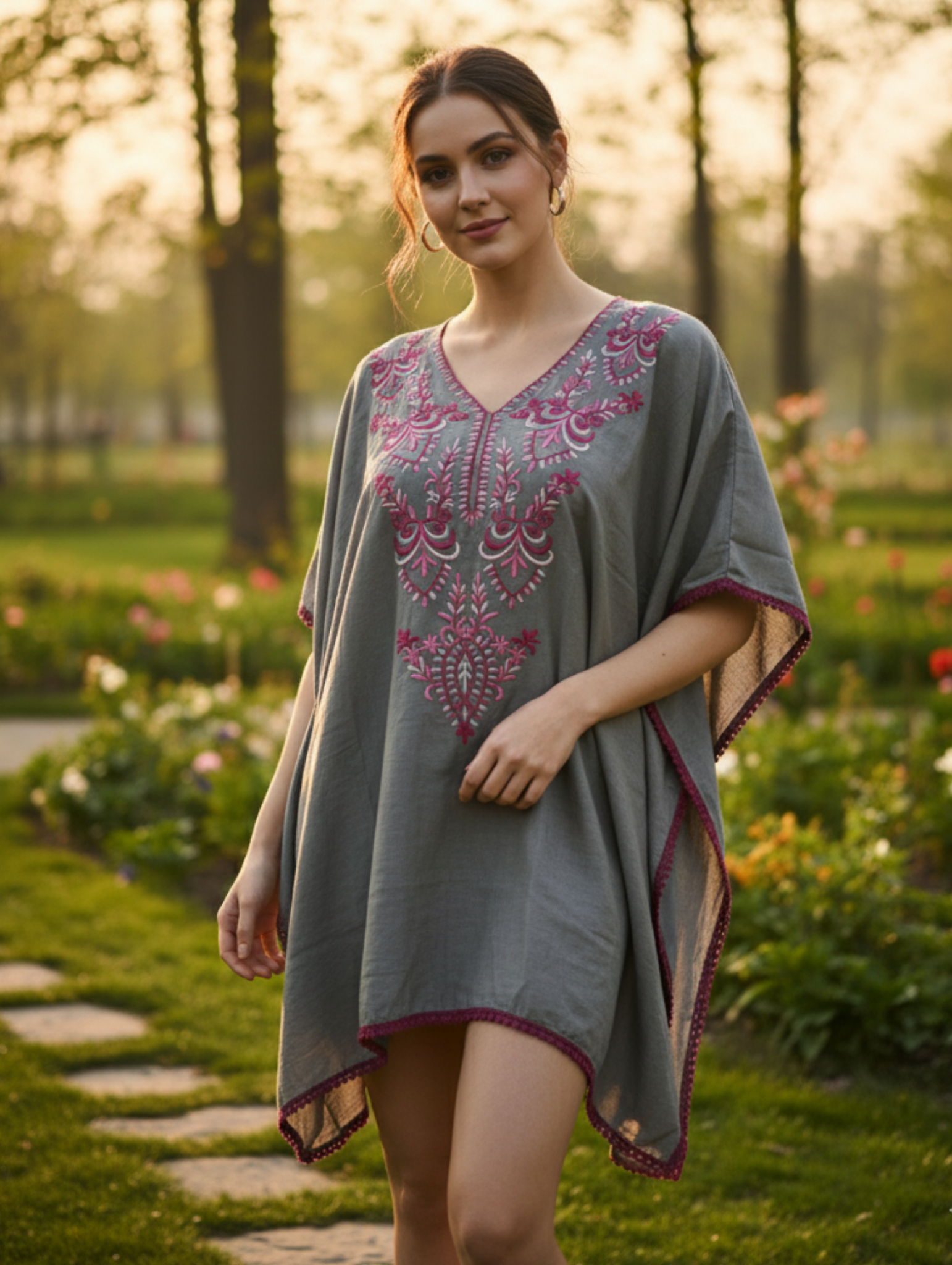 Kaftán Boho Bordado Paquete de 8 PCs