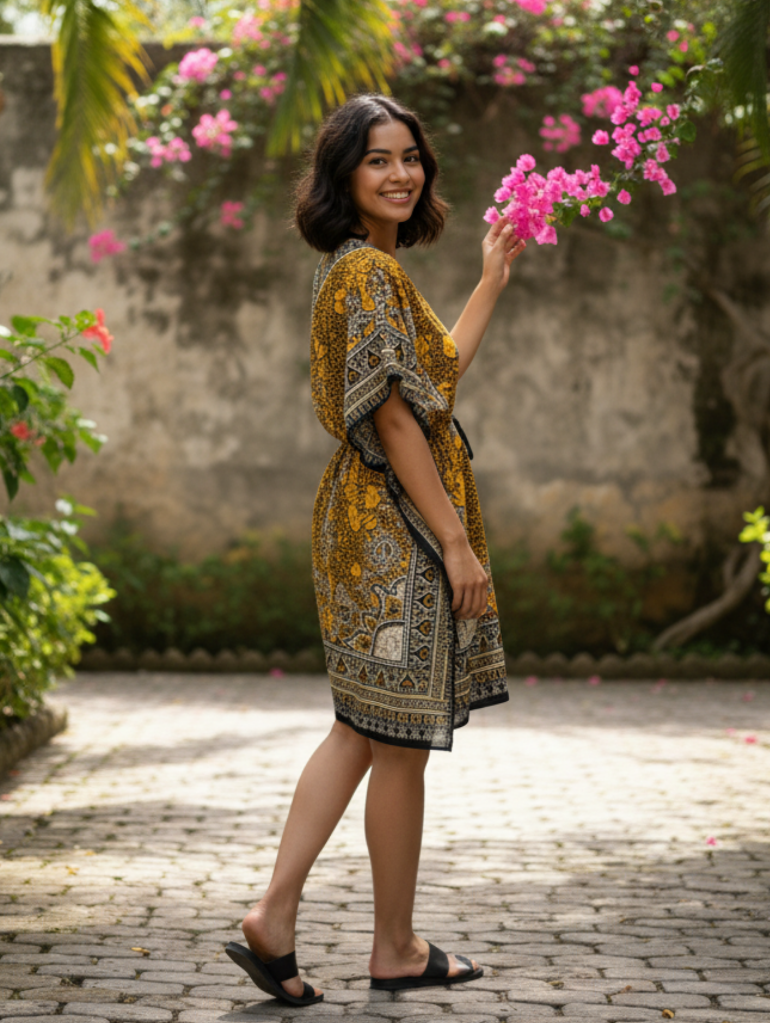 Caftán corto con Estampado Étnico paquete de 20 PCs