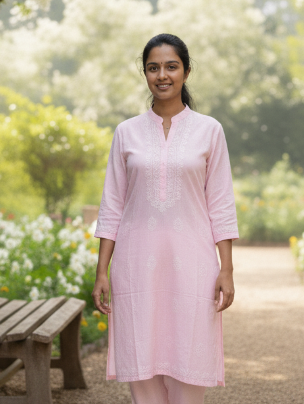 Blusa largo Chikankari paquete de 12 PCs