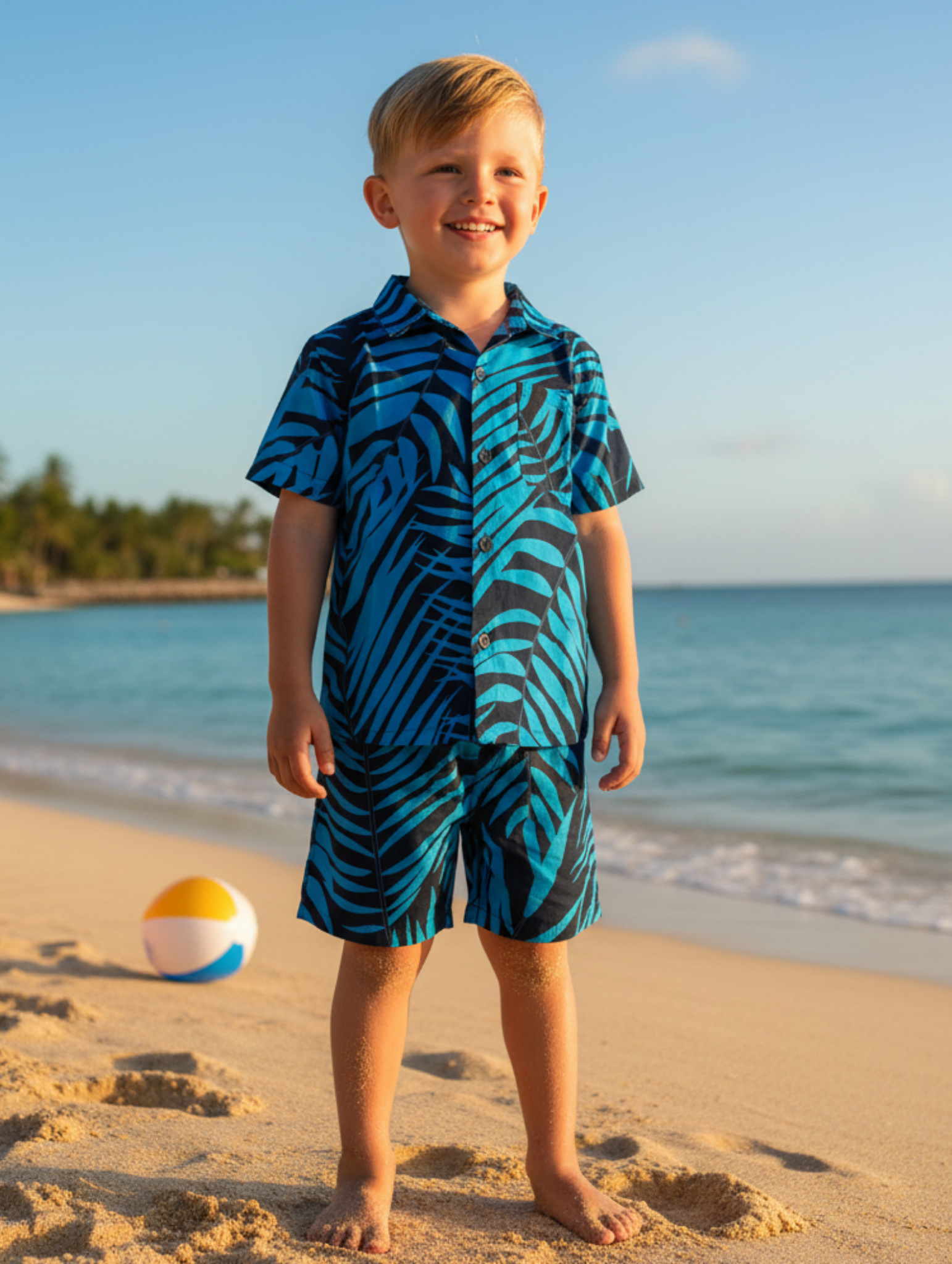 Conjunto Hawaiano de Niño: Palmera Paquete de 5 pcz