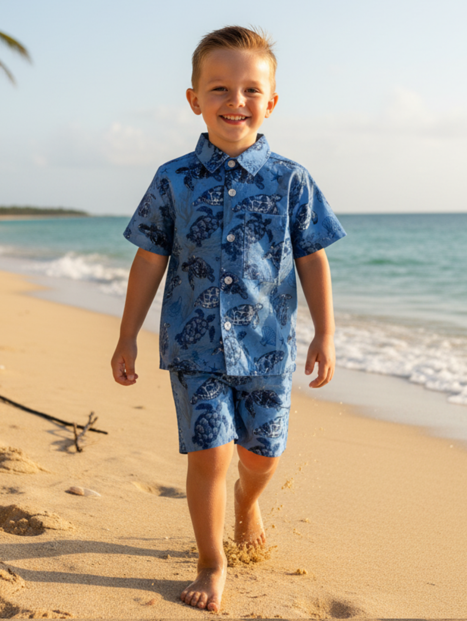 Conjunto Hawaiano de Niño: Tortuga Paquete de 5 pcz