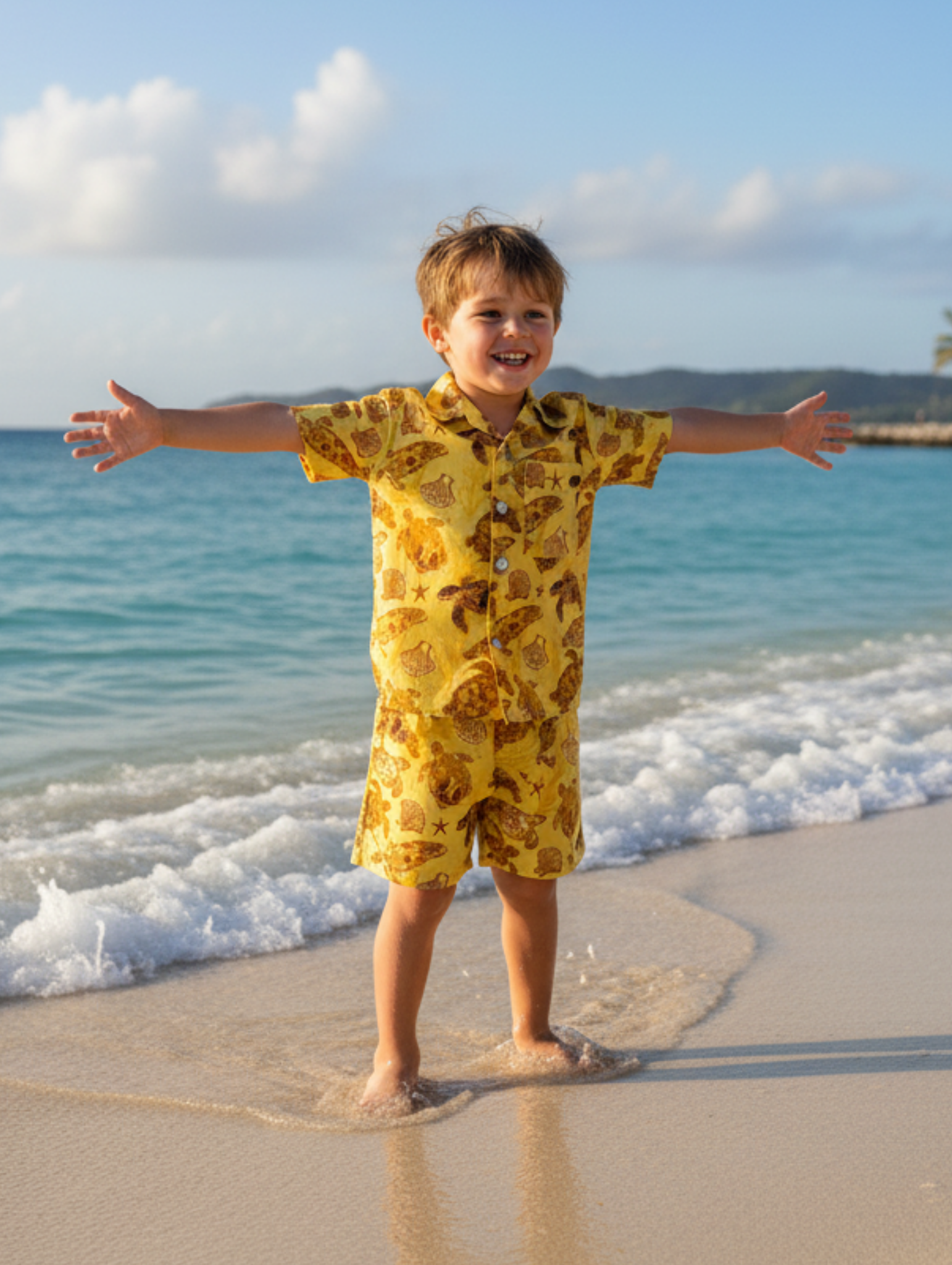 Conjunto Hawaiano de Niño: Tortuga Paquete de 5 pcz