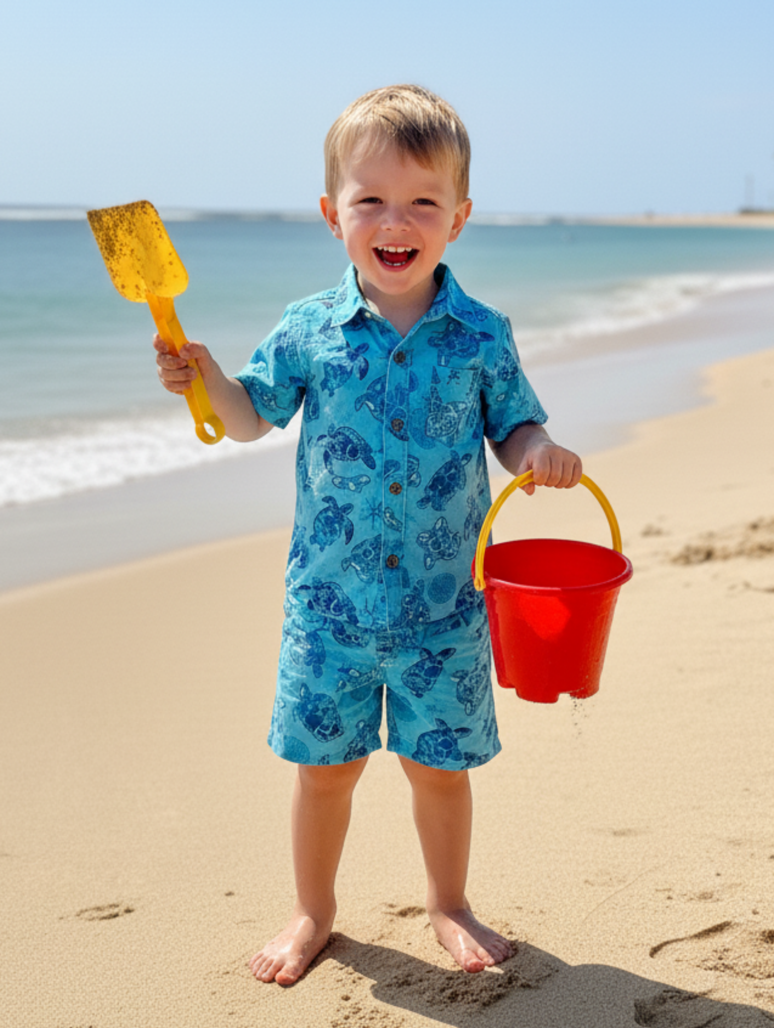 Conjunto Hawaiano de Niño: Tortuga Paquete de 5 pcz
